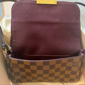 LV favorite PM Damier Clutch with chain and strap